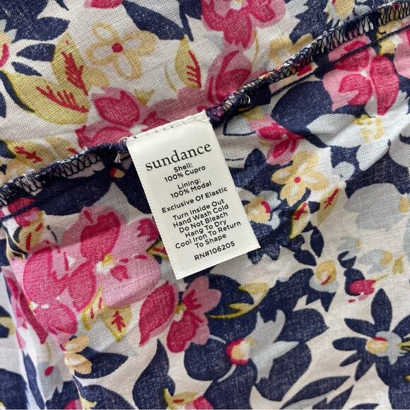 Sundance Women's Clarisse Floral Dress Multicolor Tiered Boho Midi Flowy Buttons - Picture 10 of 12